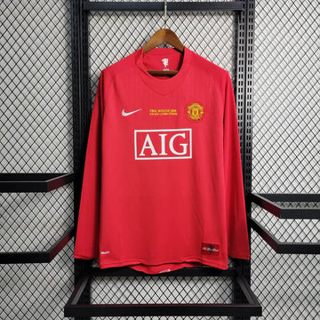 2007/2008 Retro Long Sleeve Manchester United Home Kit