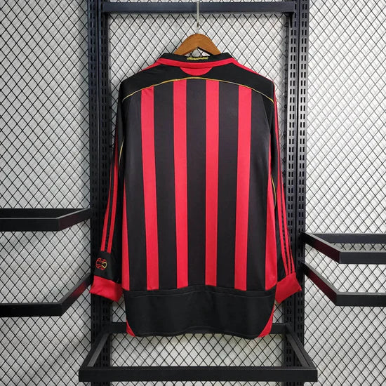2006/2007 Retro Long Sleeve AC Milan Home Kit