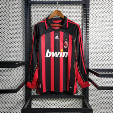 2006/2007 Retro Long Sleeve AC Milan Home Kit