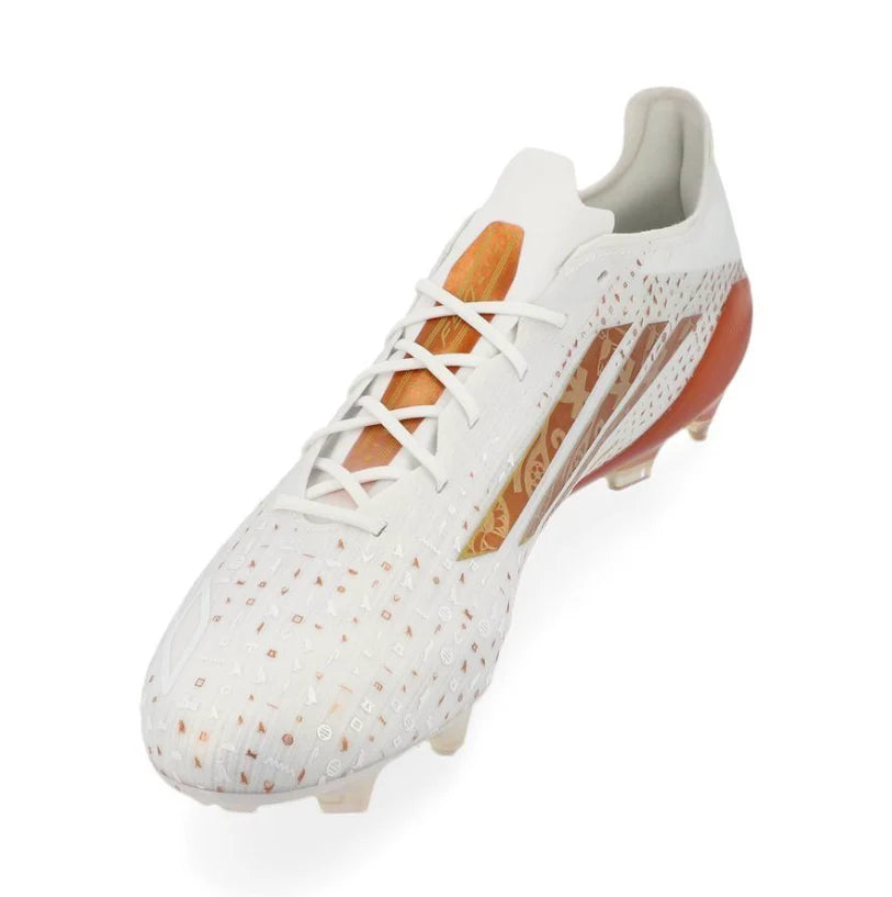 F50 Elite Salah FG White / Gold 8.5 US